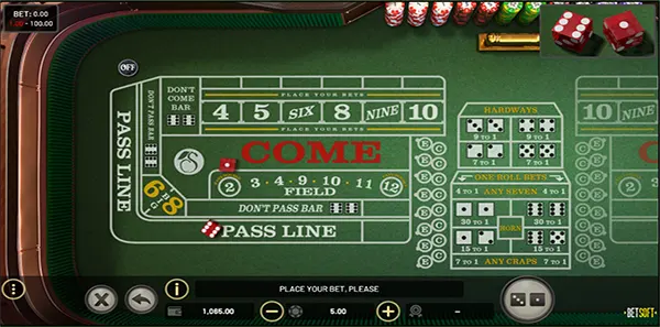 bet online craps game image